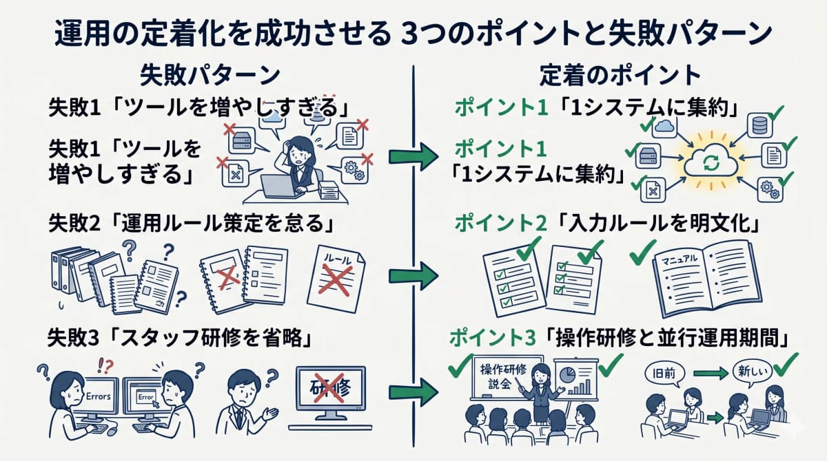 運用定着の3つのポイント
