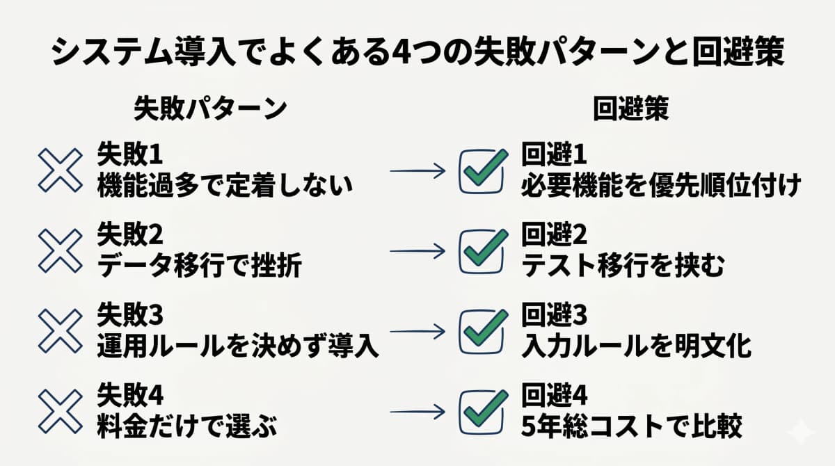 導入失敗パターンと回避策