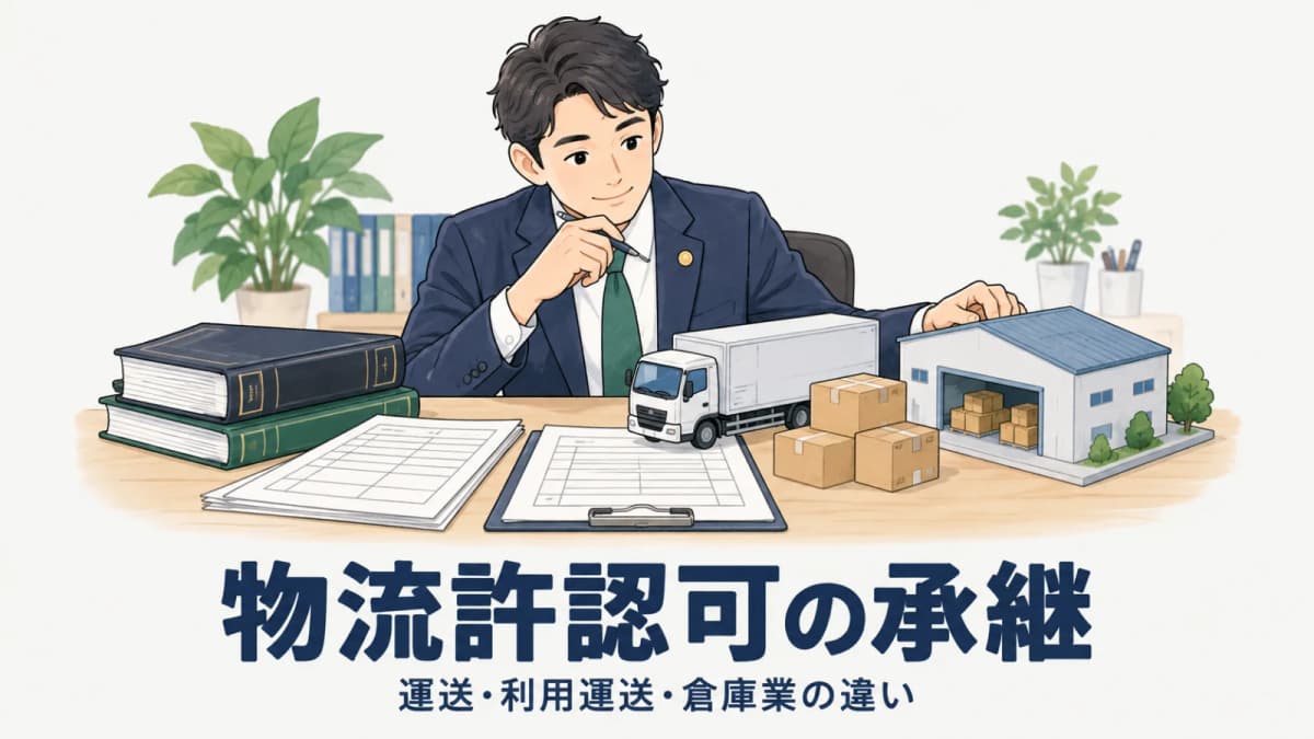 【2026年版】物流許認可の承継|運送・利用運送・倉庫業の違い