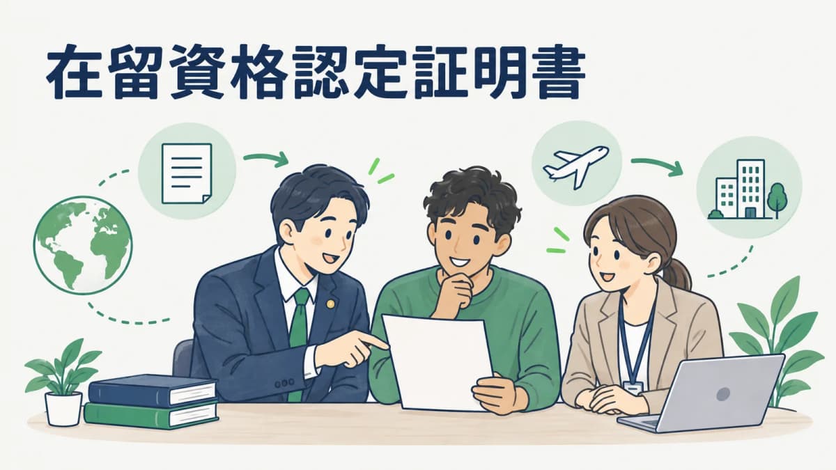 【2026年版】在留資格認定証明書|行政書士の三者進行管理