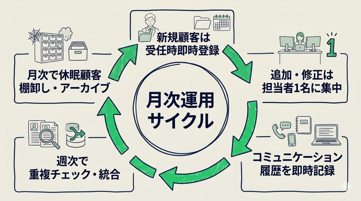 運用定着の月次サイクル