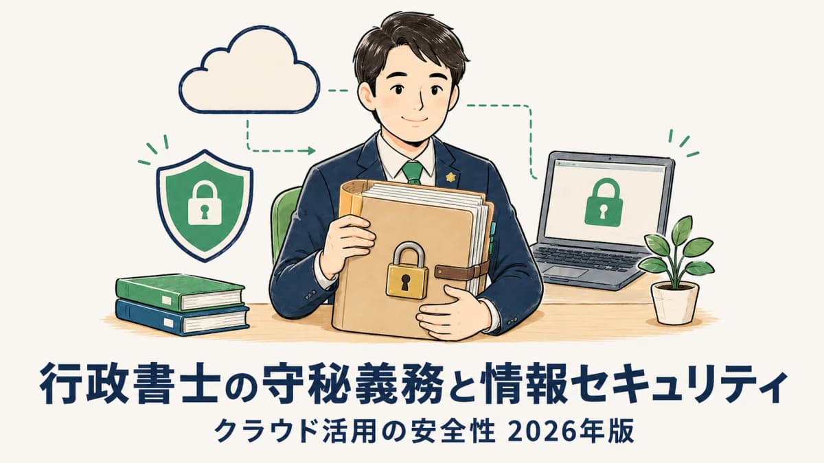 【2026年版】行政書士の守秘義務と情報セキュリティ|クラウド活用の安全性