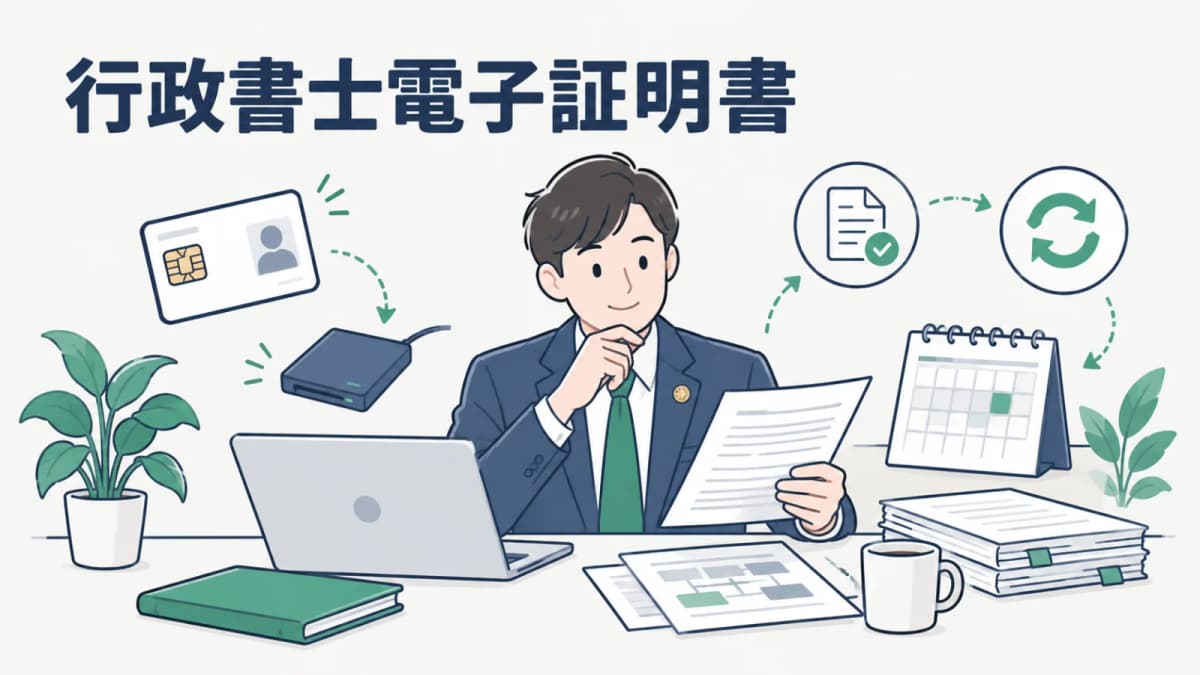 【2026年版】行政書士電子証明書|取得・更新・権限管理