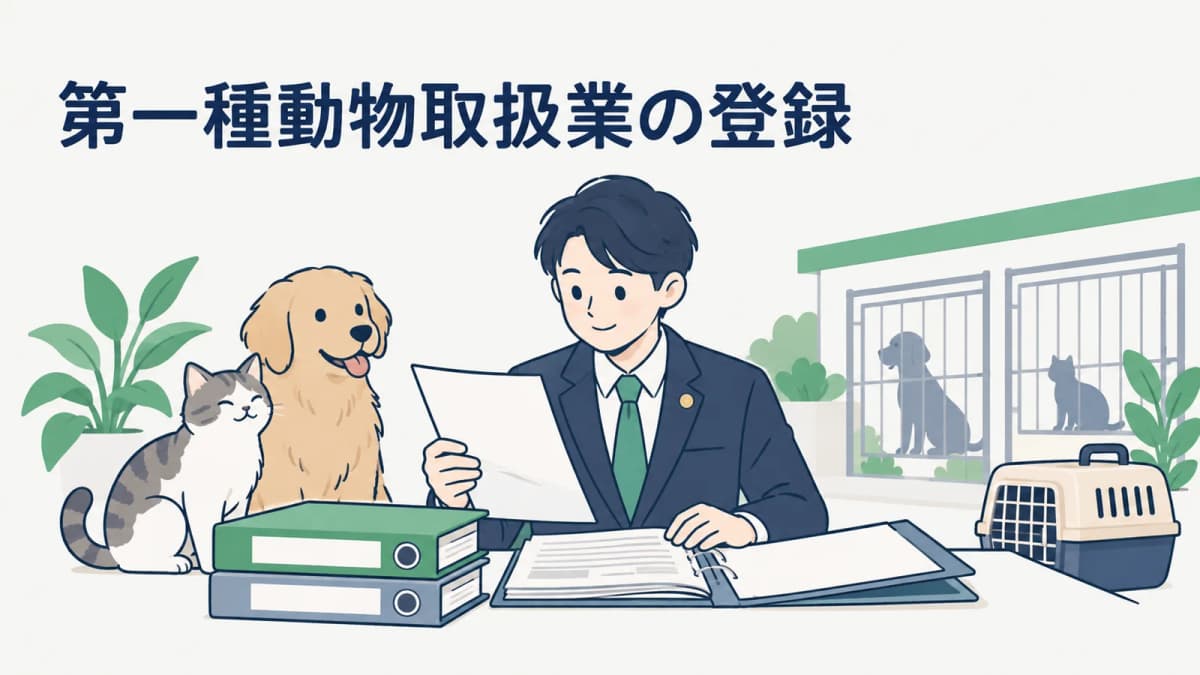 【2026年版】第一種動物取扱業の登録|行政書士の受任実務