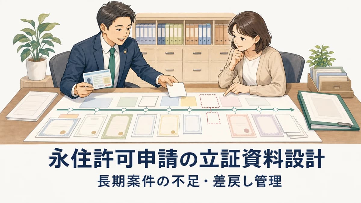 【2026年版】永住許可申請の立証資料設計|長期案件の不足・差戻し管理