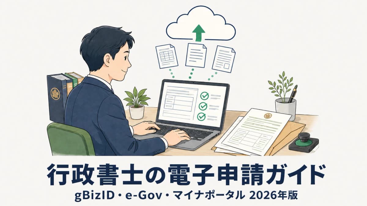 【2026年版】行政書士の電子申請ガイド|gBizID・e-Gov・マイナポータル