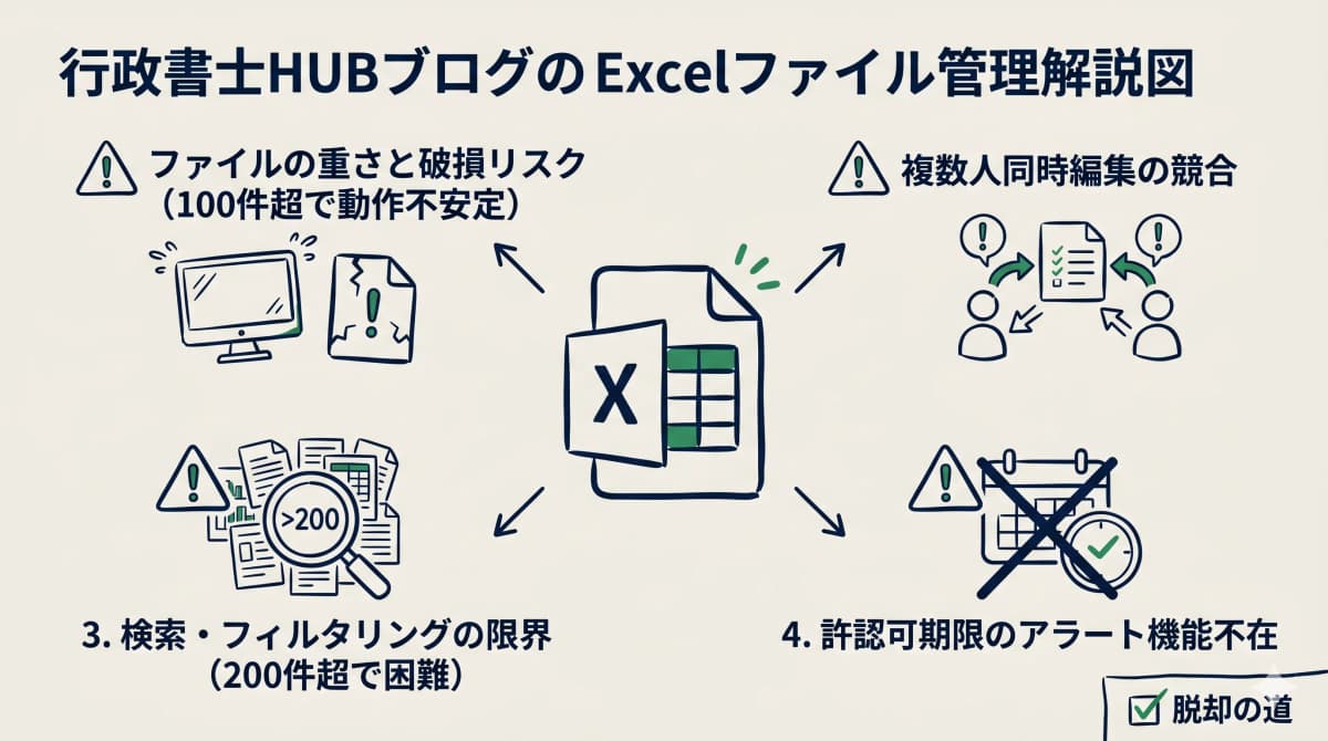 エクセル管理の限界と脱却の道