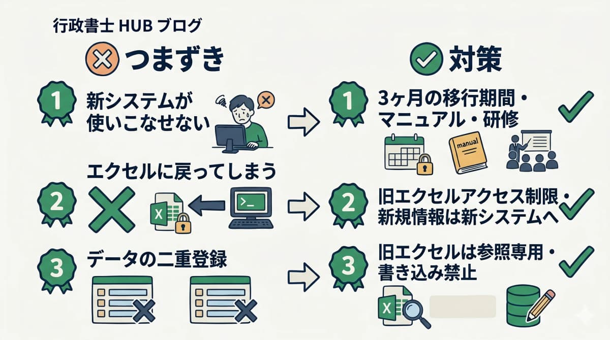 移行後のつまずきと対策