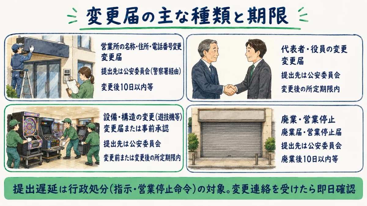 変更届の主な種類と期限