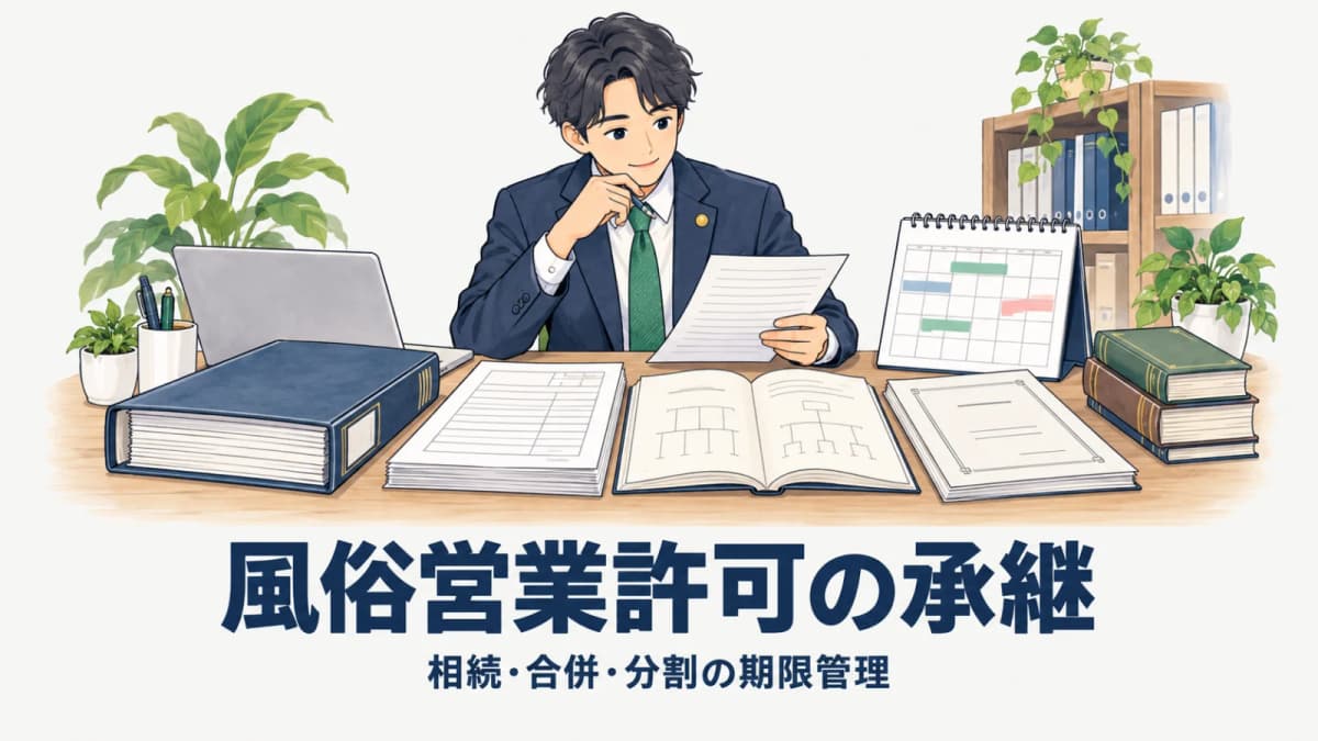 【2026年版】風俗営業許可の承継|相続・合併・分割の期限管理