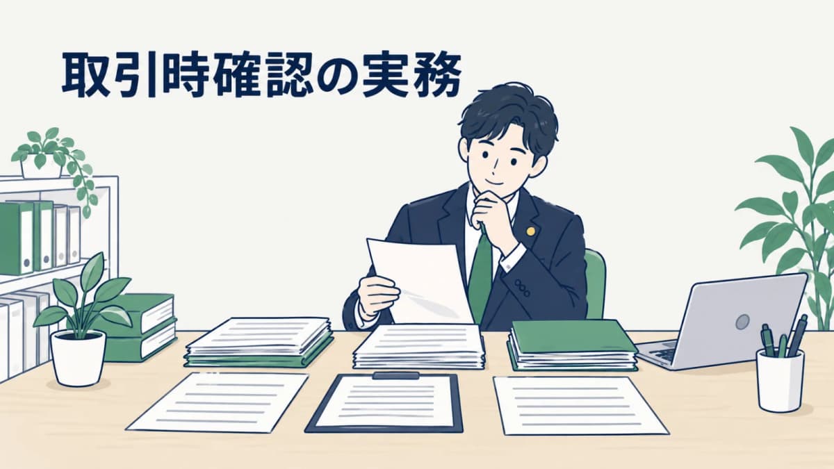 【2026年版】犯罪収益移転防止法と行政書士|取引時確認の実務