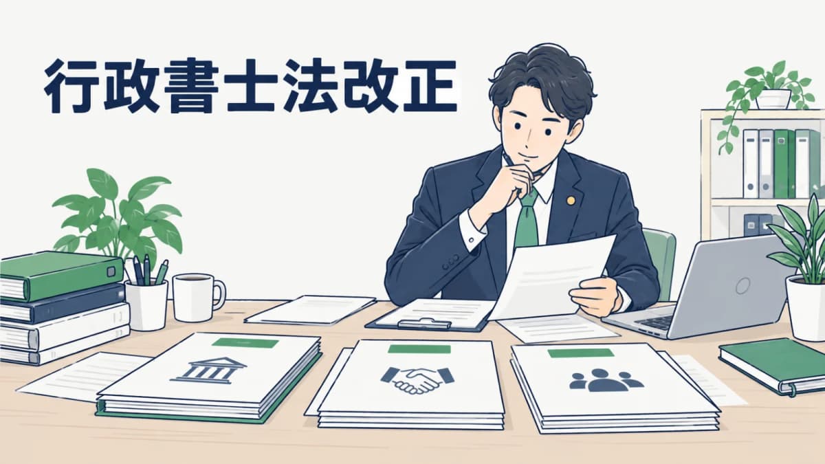 【2026年版】行政書士法改正|事務所が見直す受任と協業