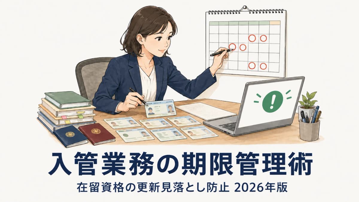 【2026年版】入管業務の期限管理術|在留資格の更新見落とし防止