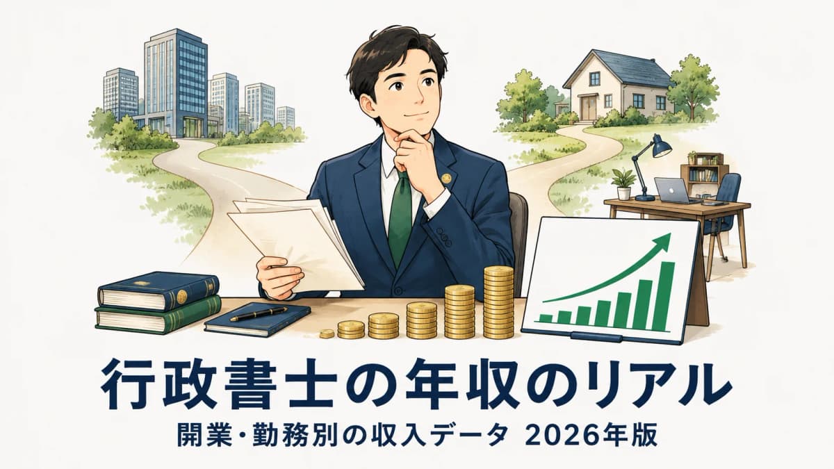 【2026年版】行政書士の年収のリアル|開業・勤務別の収入