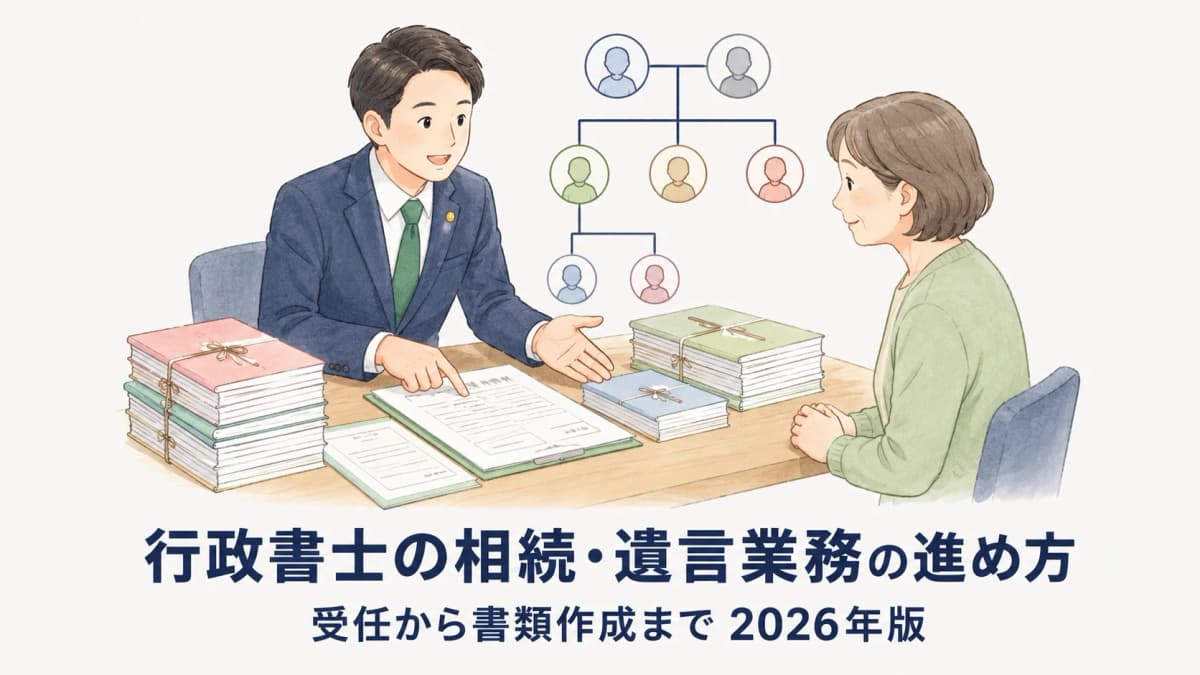 【2026年版】行政書士の相続・遺言業務の進め方|受任から書類作成まで