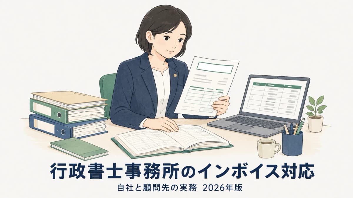 【2026年版】行政書士事務所のインボイス対応|自社と顧問先の実務