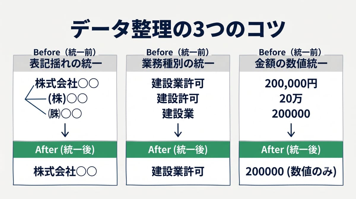 データ整理の3つのコツ