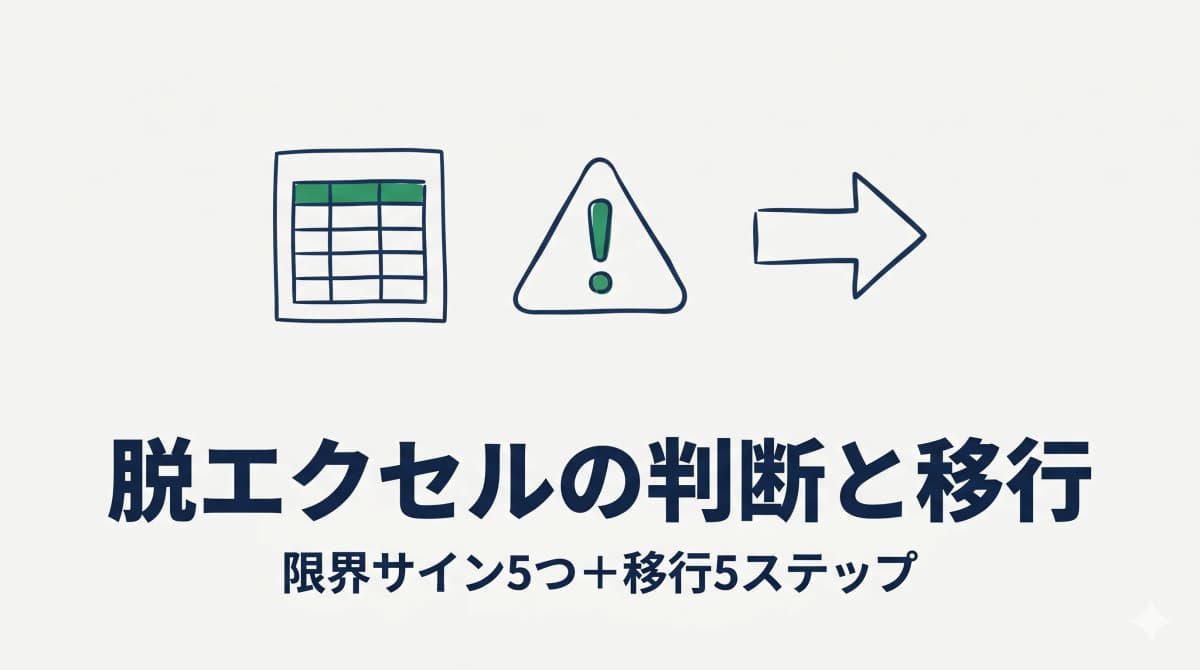 行政書士の事件簿エクセル管理の限界|脱却すべき5つのサイン+移行ステップ【2026年版】