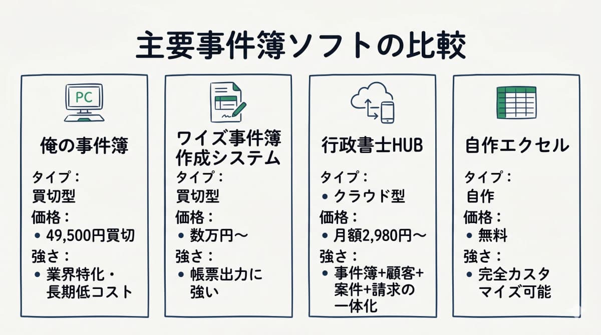主要事件簿ソフトの比較