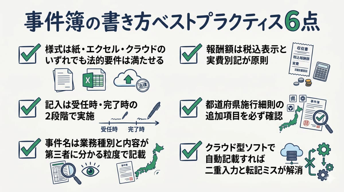 事件簿の書き方まとめ
