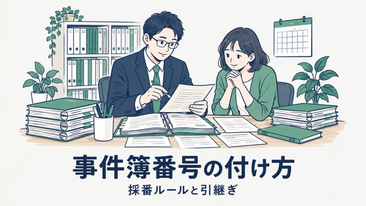 行政書士の事件簿番号の付け方|採番ルールと引継ぎの確認表