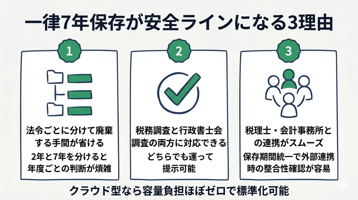 一律7年保存が安全ラインになる理由