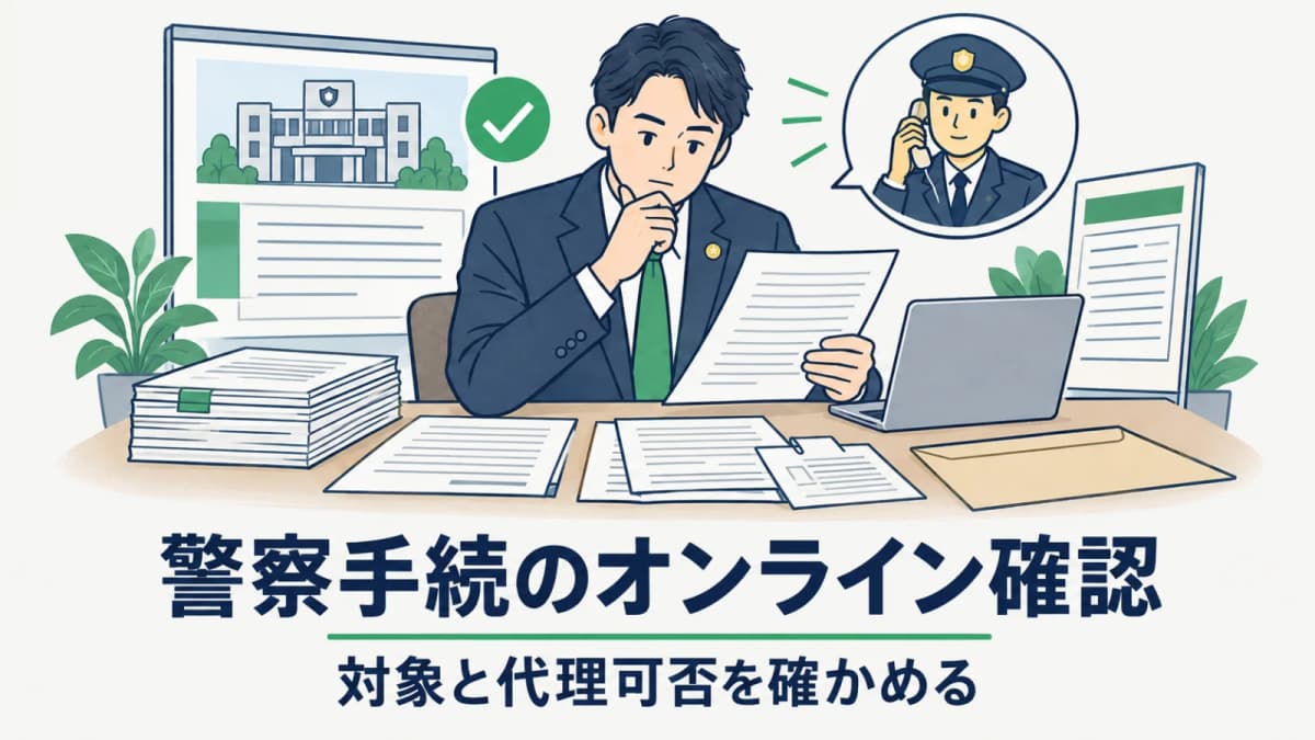 【2026年版】警察手続のe-Gov申請|行政書士の確認手順