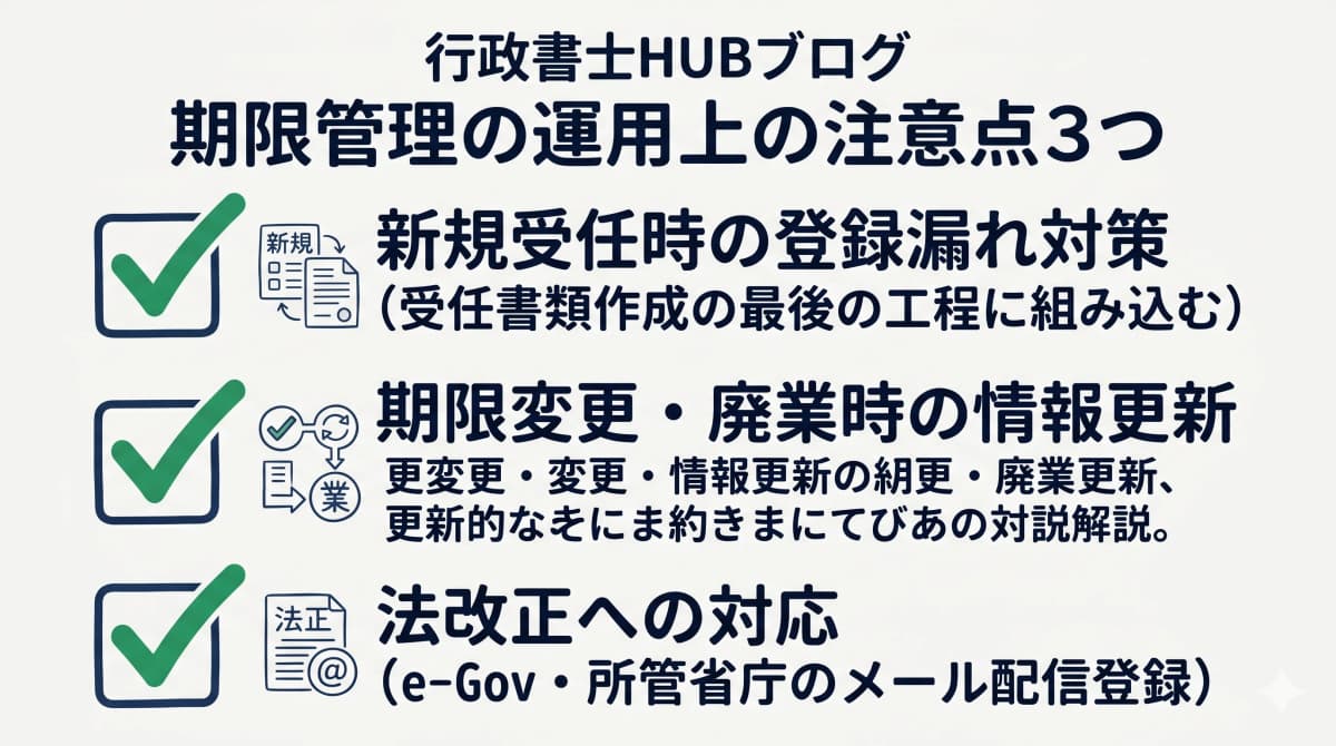 運用の注意点