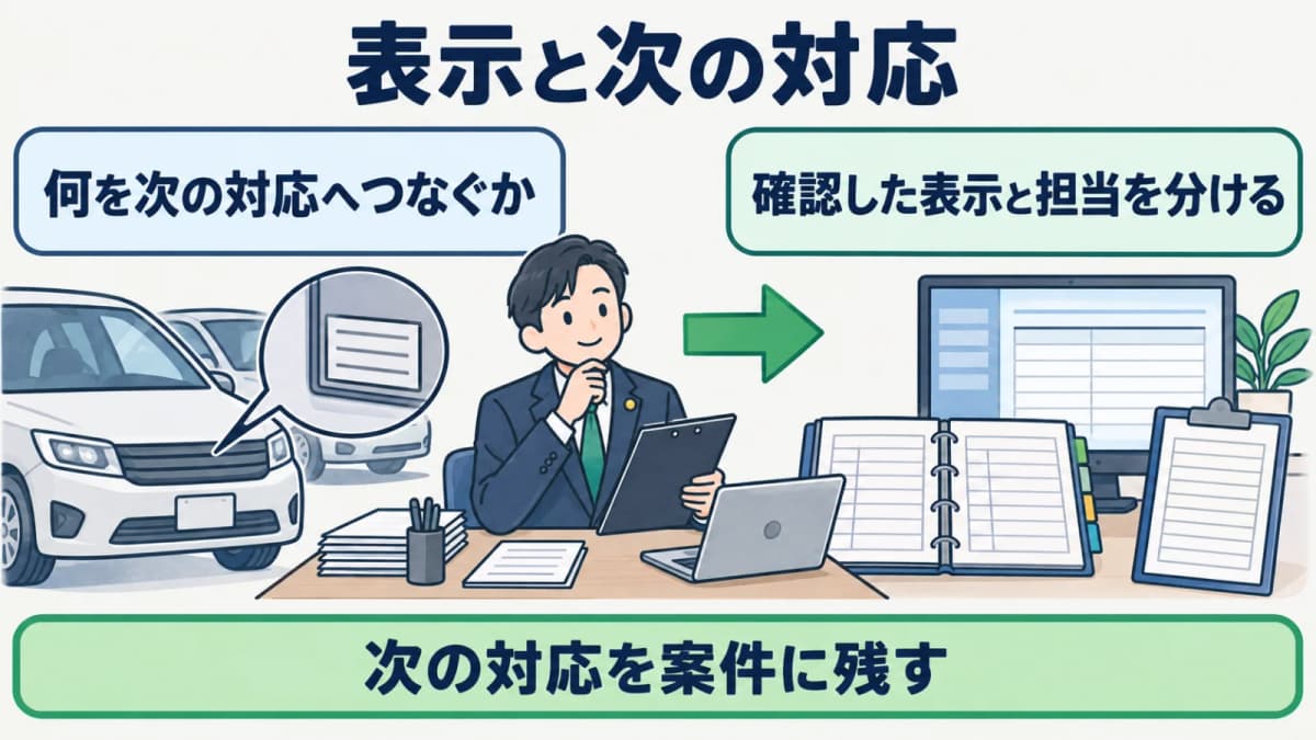 OSSの申請表示を事務所内の次の対応へ整理する図