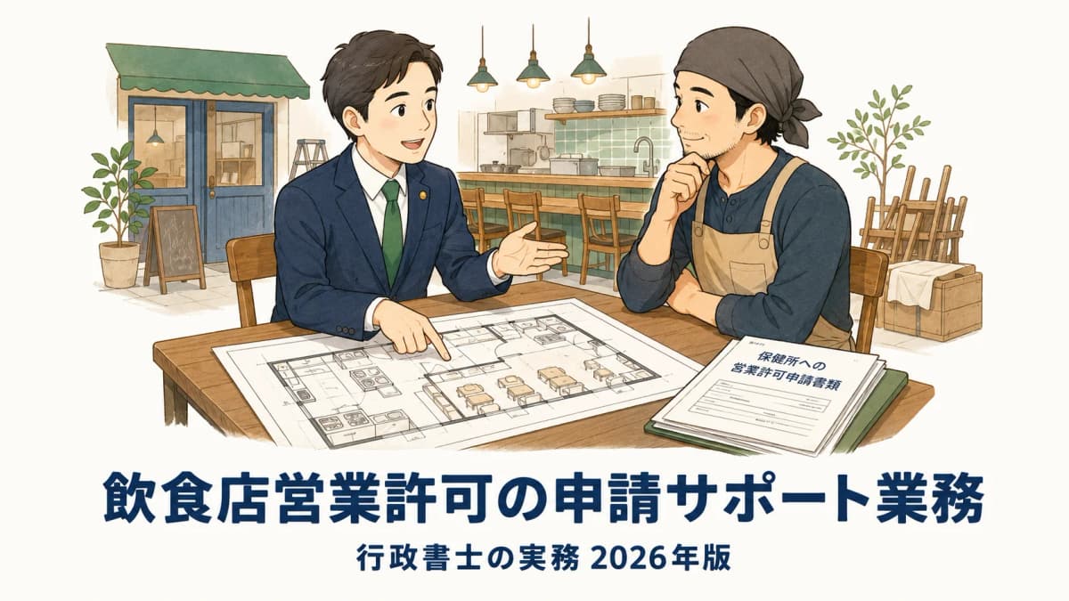 【2026年版】飲食店営業許可の申請サポート業務|行政書士の実務
