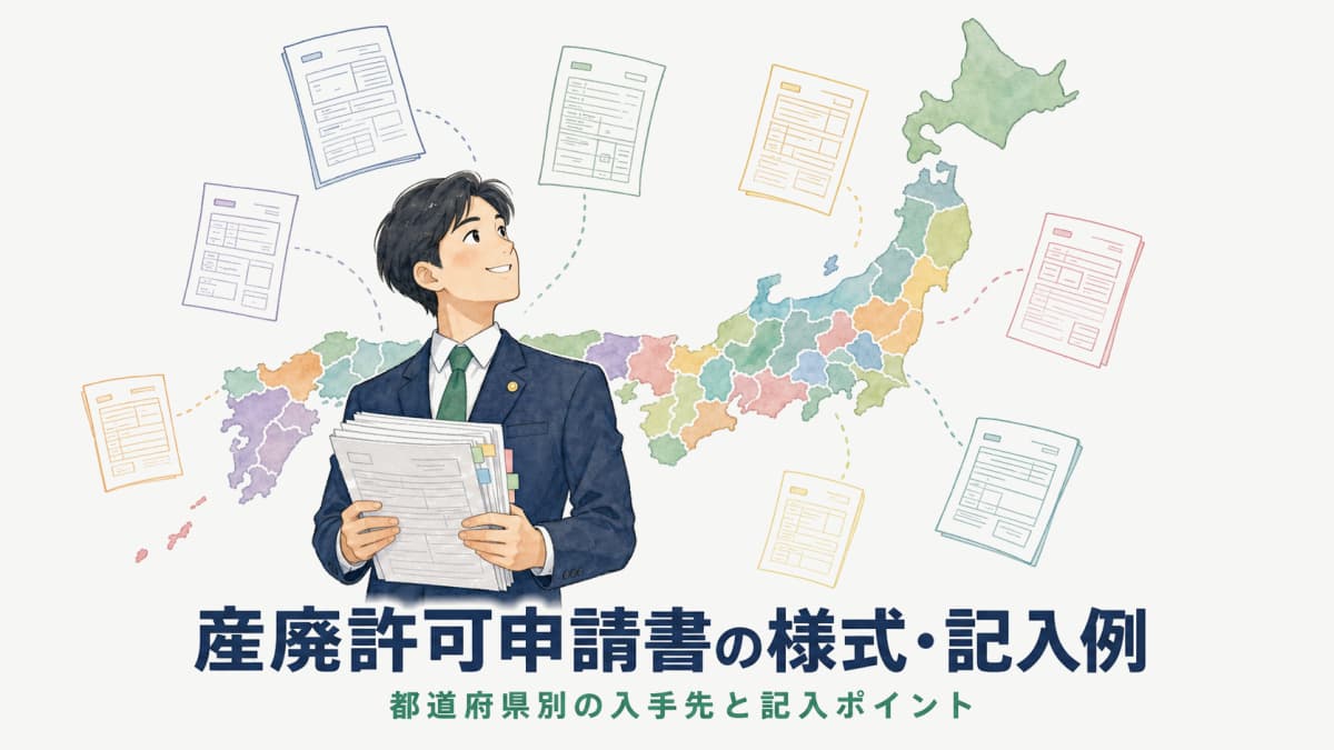 【2026年版】産廃許可申請書の様式・記入例|都道府県別の入手先と記入ポイント