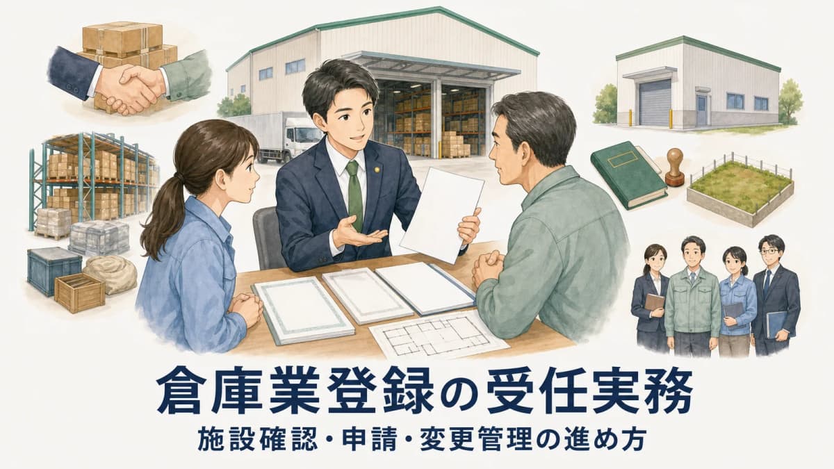 【2026年版】倉庫業登録の受任実務|施設確認・申請・変更管理の進め方