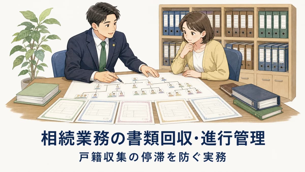 【2026年版】相続業務の書類回収・進行管理|戸籍収集の停滞を防ぐ実務