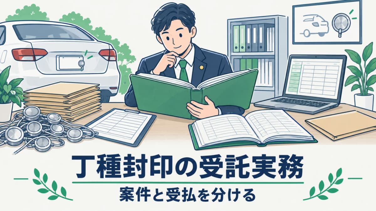 【2026年版】丁種封印の受託実務|行政書士の案件・受払管理