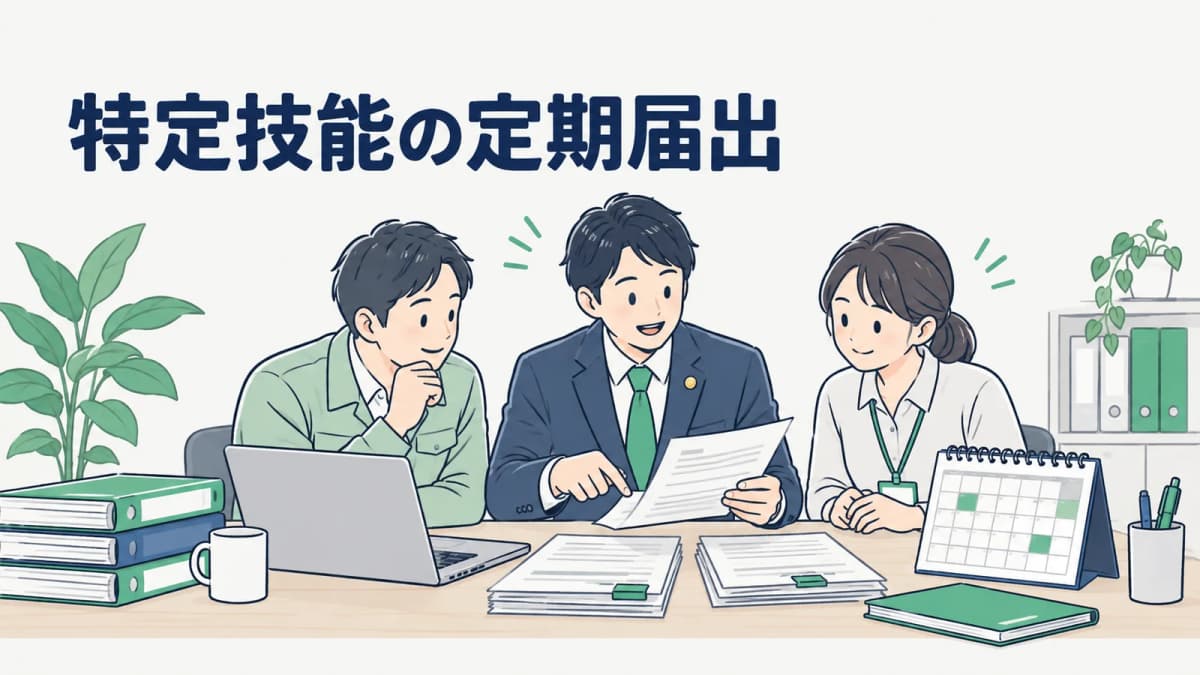 【2026年版】特定技能の定期届出|行政書士の年間管理