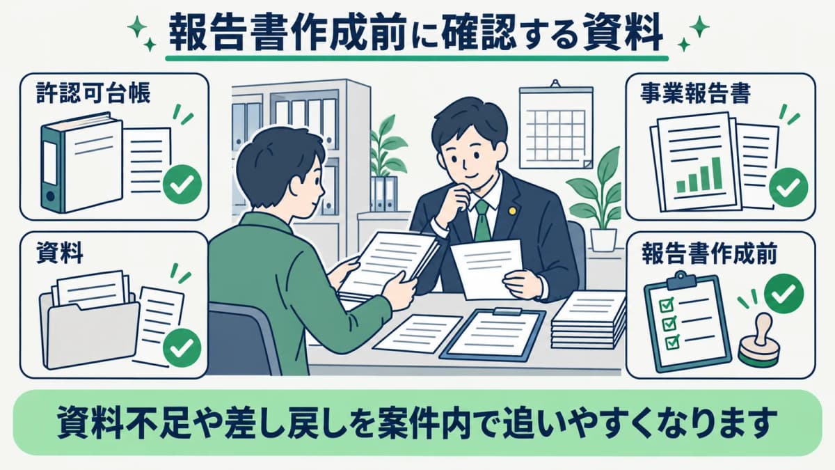 貸金業の事業報告書に必要な資料を確認する順番