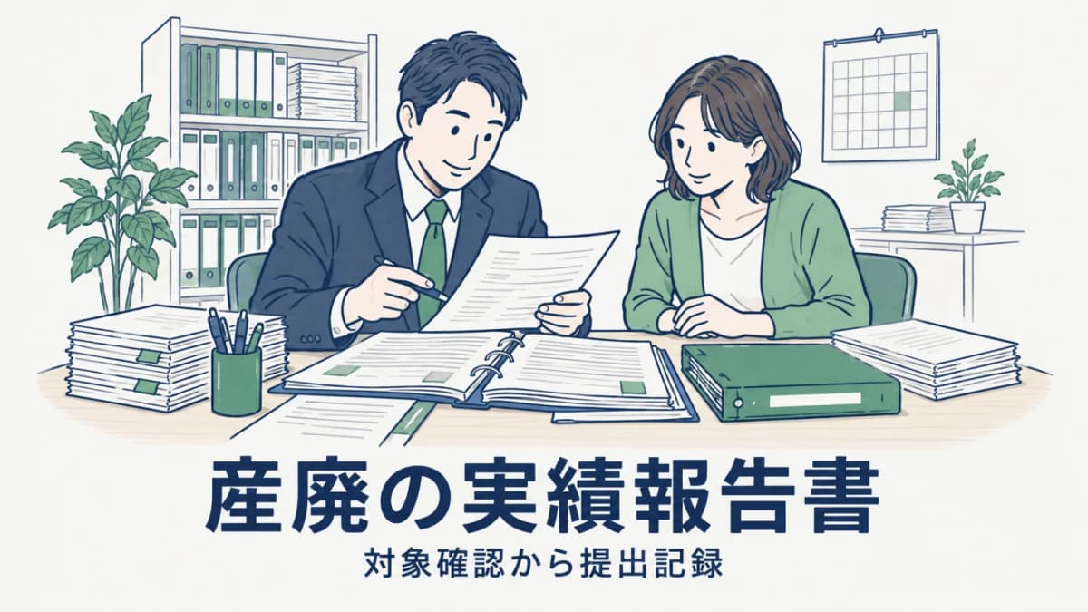 産廃の実績報告書を行政書士が整理する手順|対象確認から提出記録まで