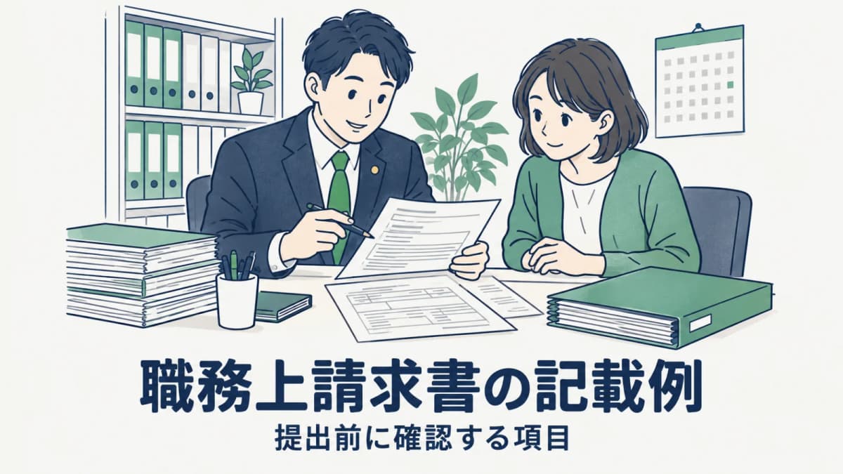 職務上請求書の記載例|行政書士が提出前に確認する項目