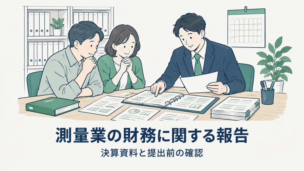 測量業の財務に関する報告を行政書士が整理する手順|決算資料と提出前の確認